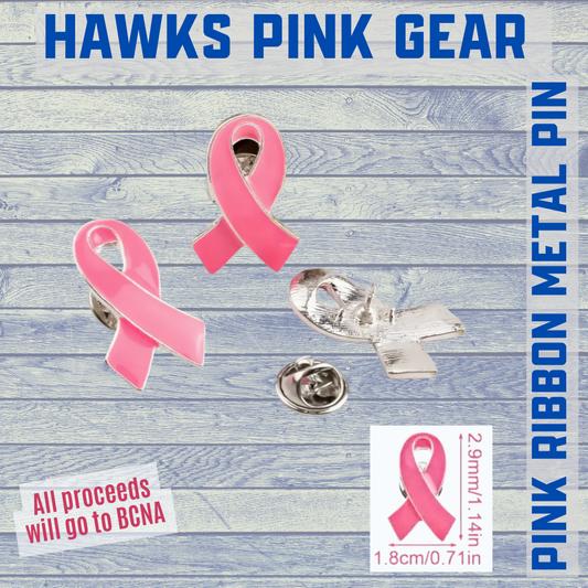 PINK  Ribbon Metal Pin
