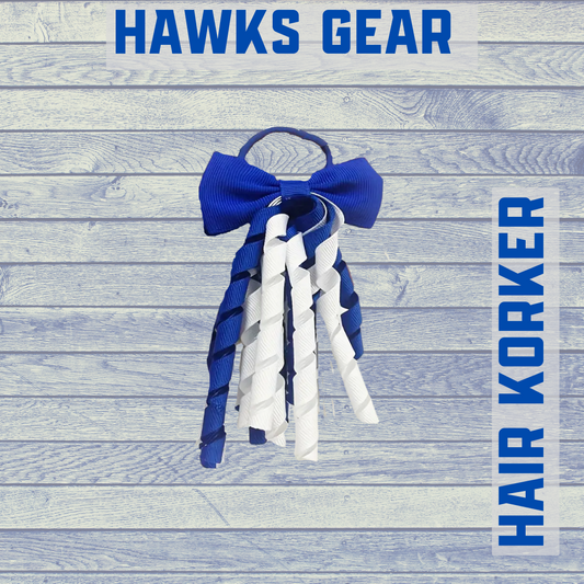 Hawks Blue & White Hair Korker