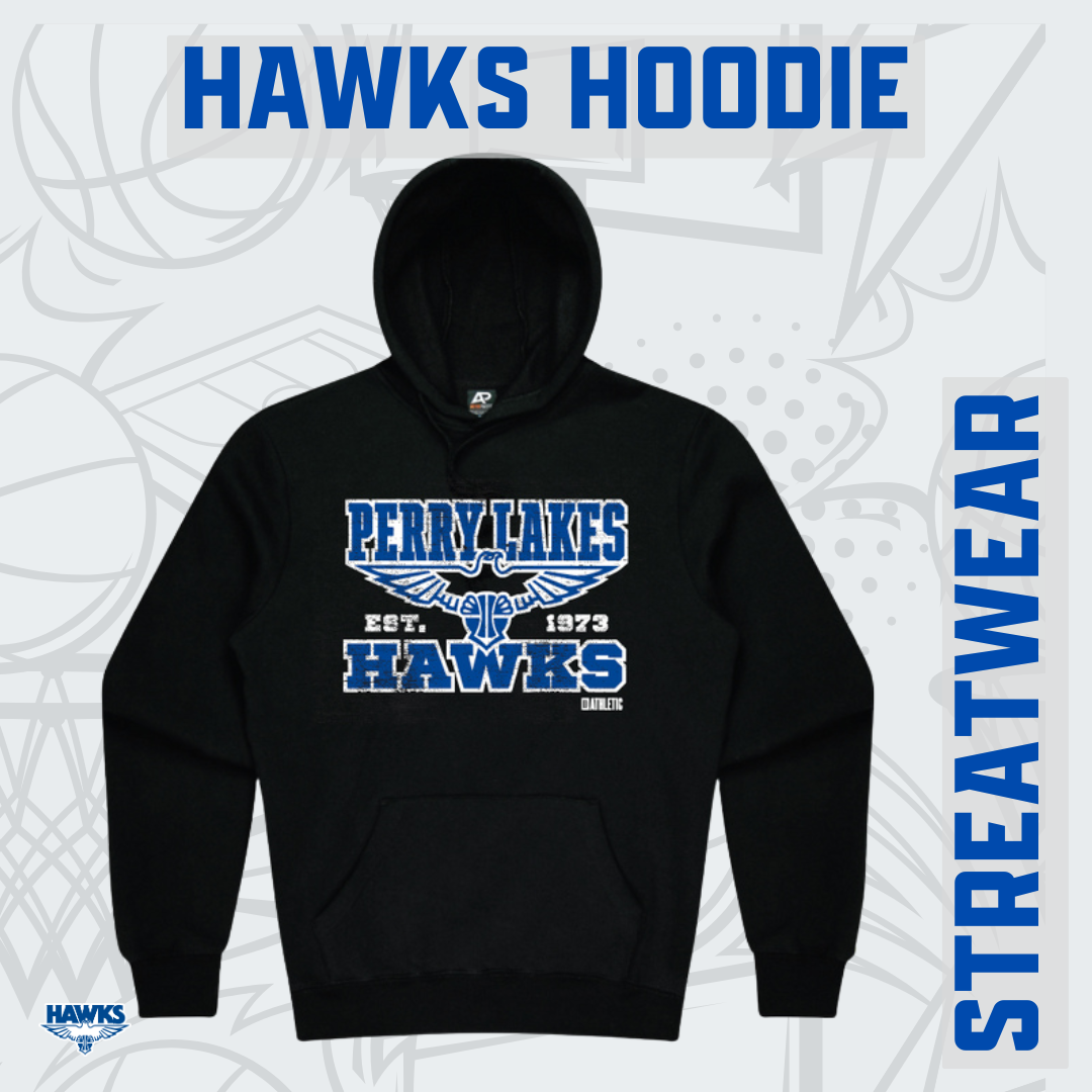 Hawks Black Streetwear Hoodie