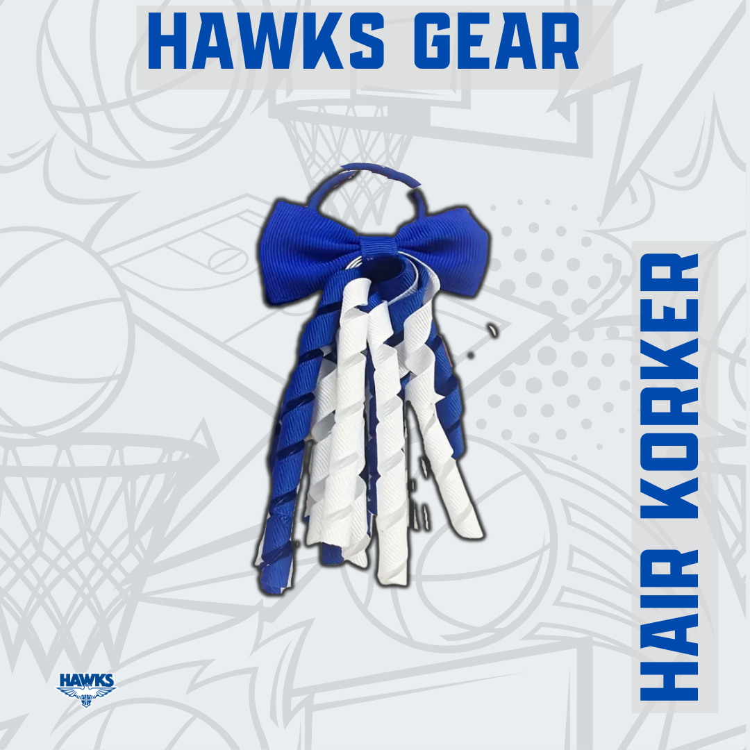 Hawks Blue & White Hair Korker