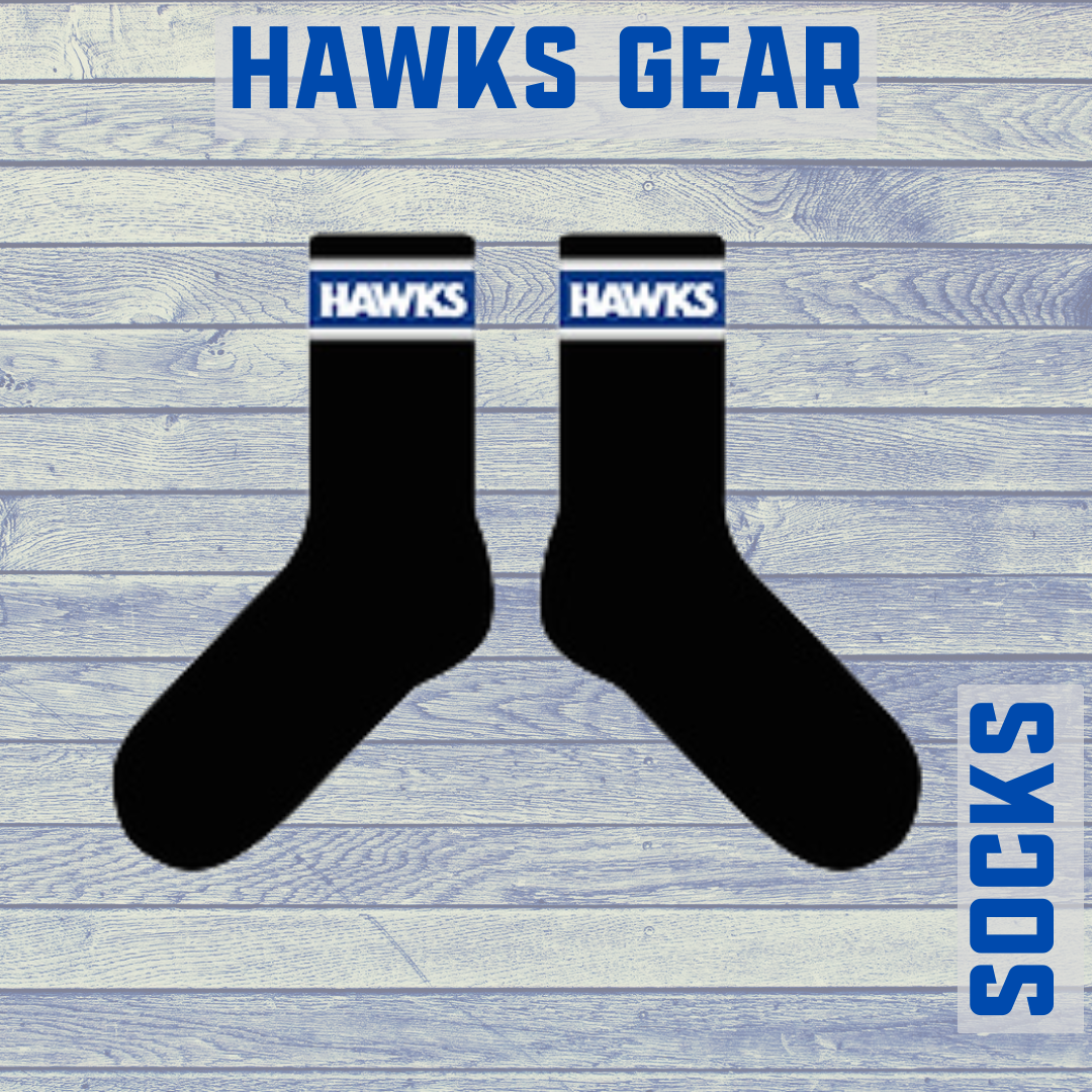 Hawks BLACK Socks