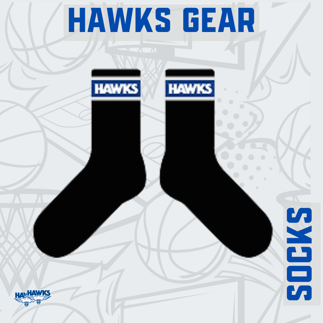 Hawks BLACK Socks