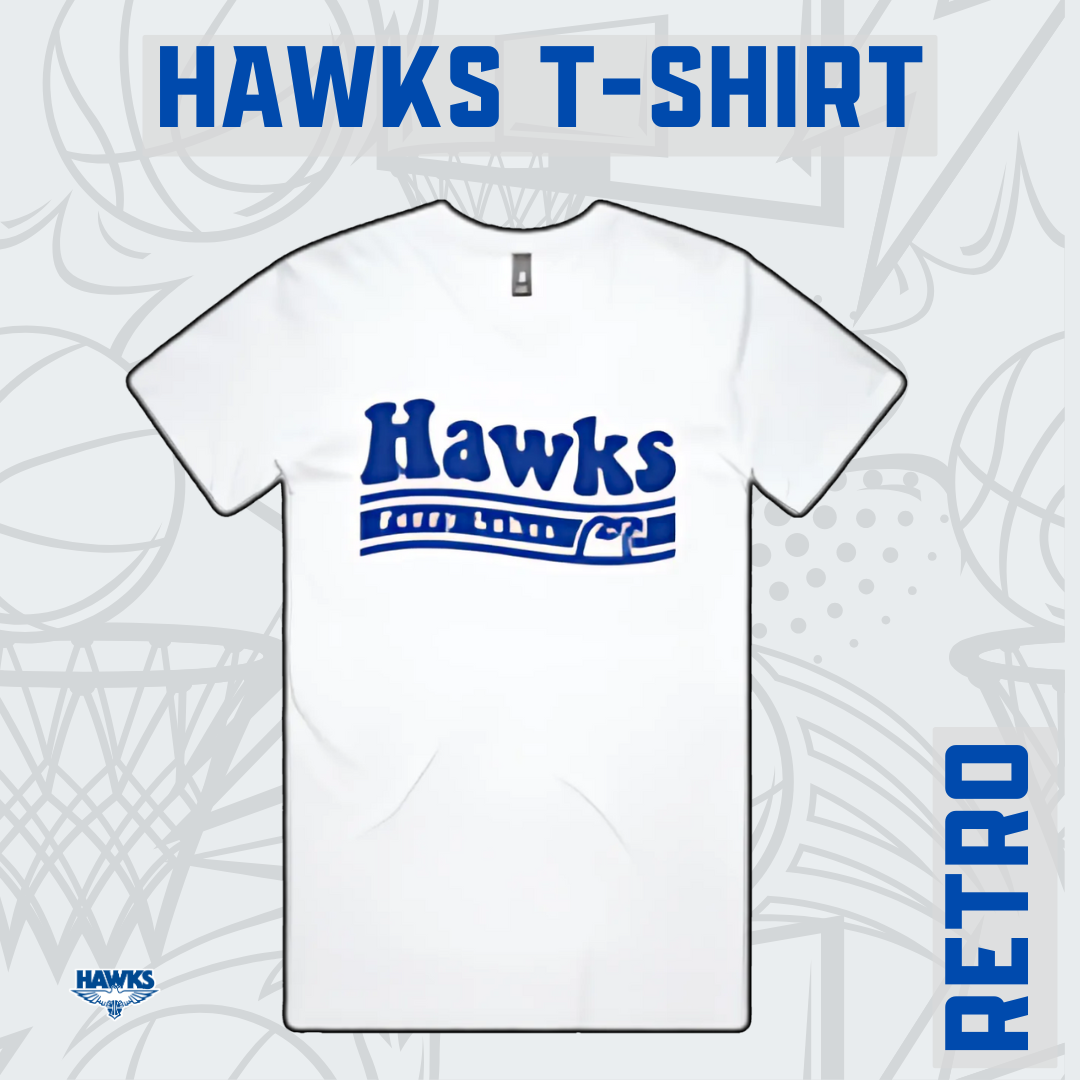 Hawks White Retro T-Shirt