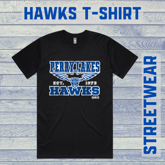 Hawks Black Streetwear T-Shirt