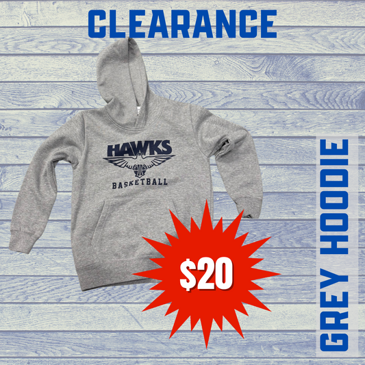 HAWKS GREY Hoodie- Kid Sizes ONLY