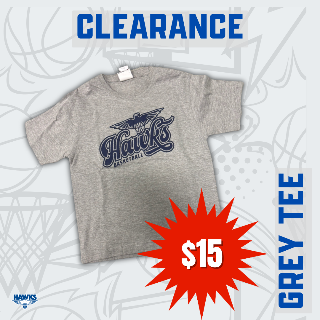 HAWKS GREY T-Shirt - Kid Sizes ONLY